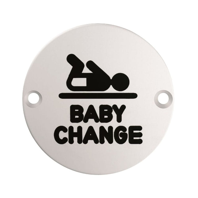 Eurospec Door Furniture Satin Stainless Steel / Signs Eurospec - Signage Baby Change Symbol - Satin Stainless Steel