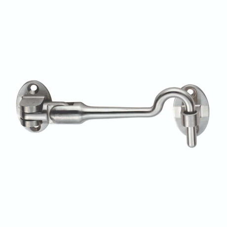 Eurospec Accessories Satin Stainless Steel / Cabin Hooks / 4" / 100mm Eurospec - Silent Pattern Cabin Hook 100mm - Satin Stainless Steel