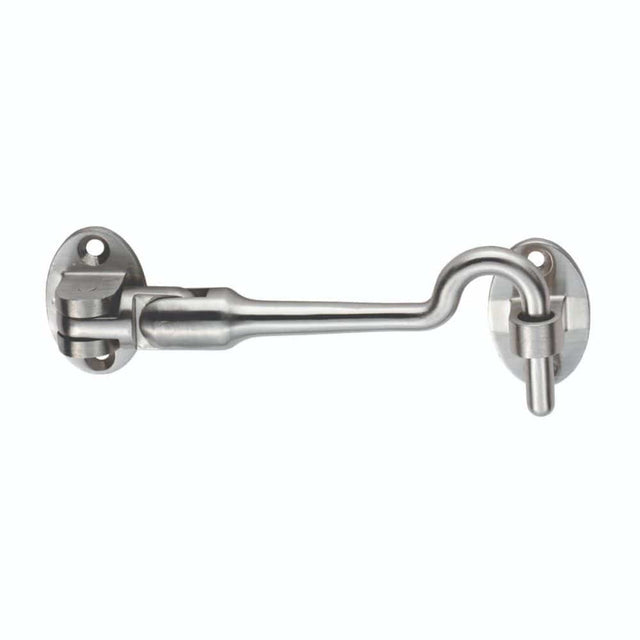 Eurospec Accessories Satin Stainless Steel / Cabin Hooks / 4" / 100mm Eurospec - Silent Pattern Cabin Hook 100mm - Satin Stainless Steel