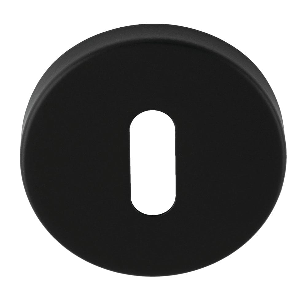 Eurospec Door Furniture Matt Black / Mortice Key Profile Escutcheons Eurospec - Standard Lock Escutcheon - Matt Black