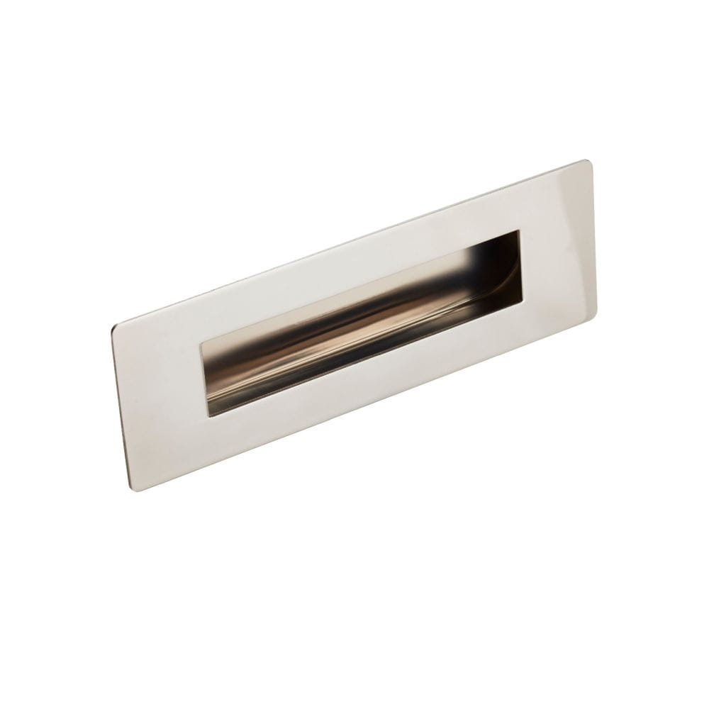 Eurospec Cabinet Hardware Polished Stainless Steel / Flush Handle / Rectangular Eurospec - Steelworx Rectangular Flush Pull - Bright Stainless Steel