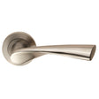Eurospec Door Furniture Satin Stainless Steel / Round Rose Eurospec - Steelworx SWL Breeze Lever on Rose - Satin Stainless Steel