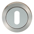 Eurospec Door Furniture Bright/Satin Stainless Steel / Mortice Key Profile Escutcheons Eurospec - Steelworx SWL Escutcheon - Bright/Satin Stainless Steel