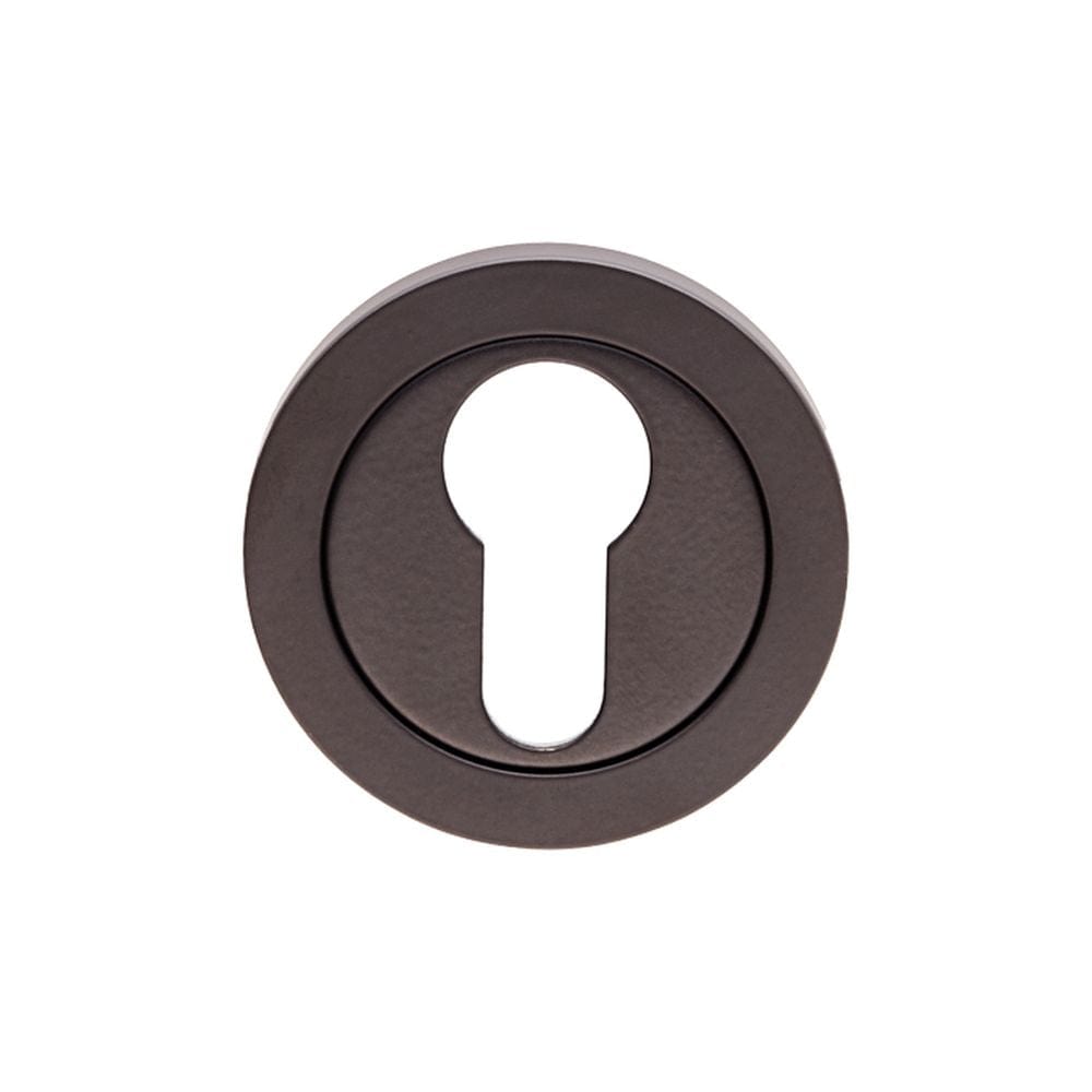 Eurospec Door Furniture Matt Black / Euro Profile Escutcheons Eurospec - Steelworx SWL Escutcheon - Matt Black