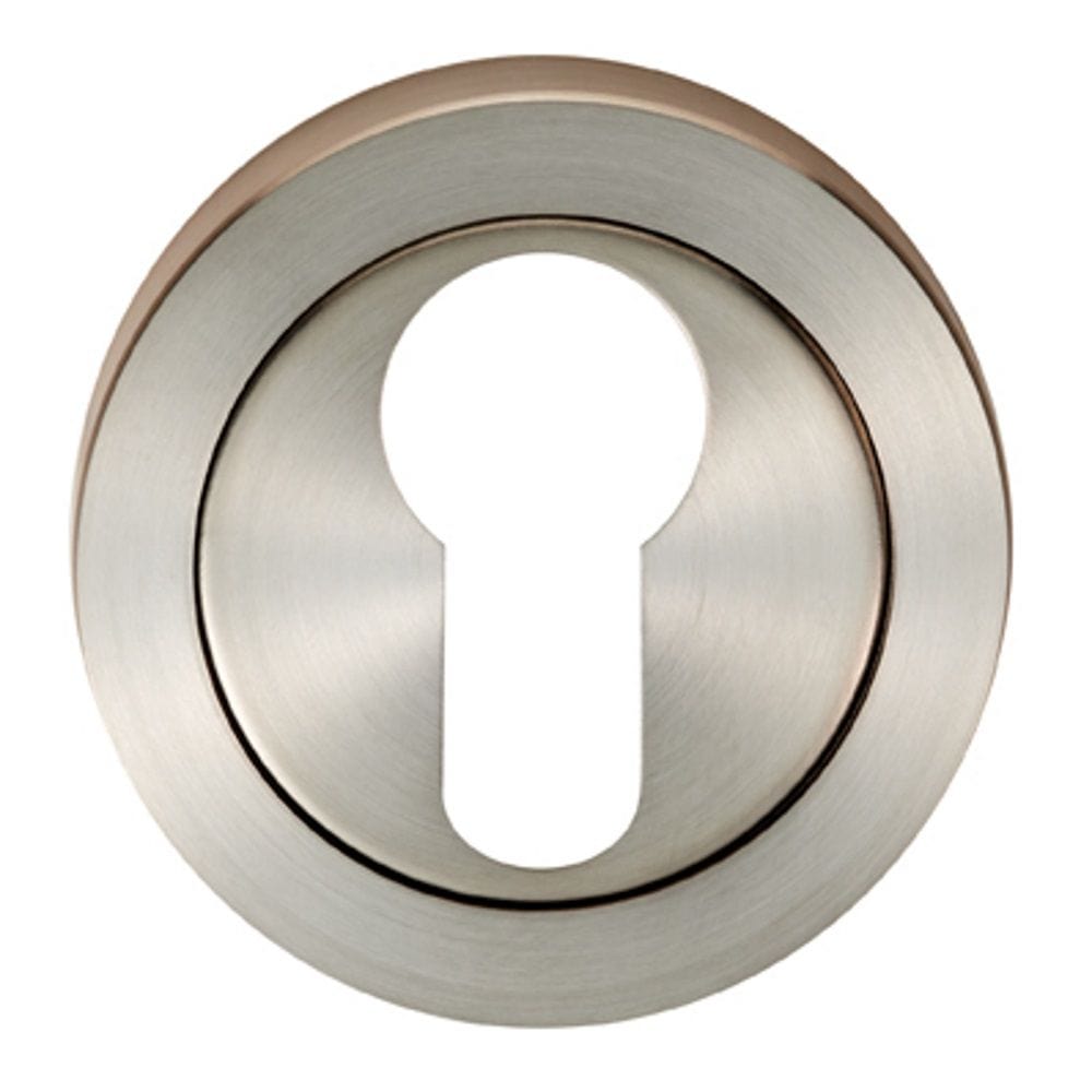 Eurospec Door Furniture Satin Stainless Steel / Euro Profile Escutcheons Eurospec - Steelworx SWL Escutcheon - Satin Stainless Steel