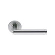 Eurospec Door Furniture Satin Stainless Steel / Round Rose Eurospec - Steelworx SWL Treviri Lever on Rose - Satin Stainless Steel