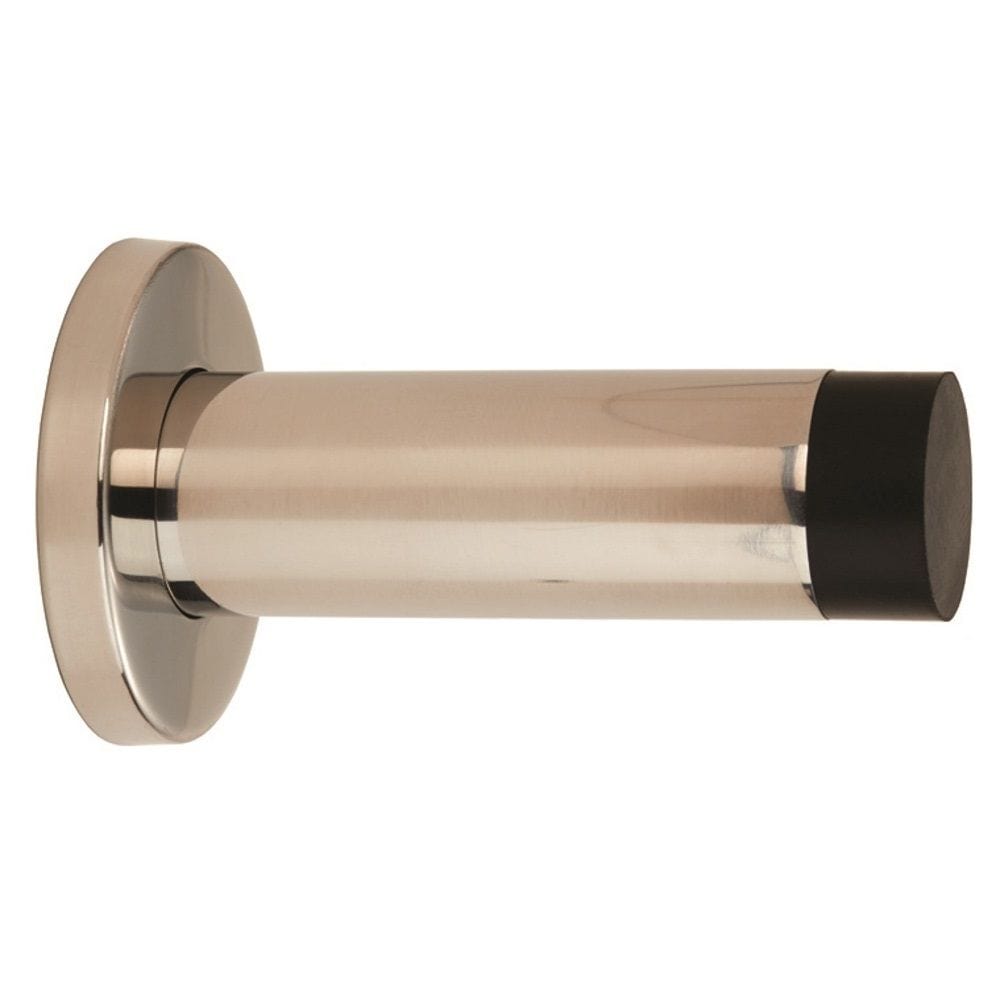 Eurospec Door Furniture Polished Stainless Steel / Projection Door Stop Eurospec - Steelworx Wall Mounted Door Stop 76mm - Bright Stainless Steel