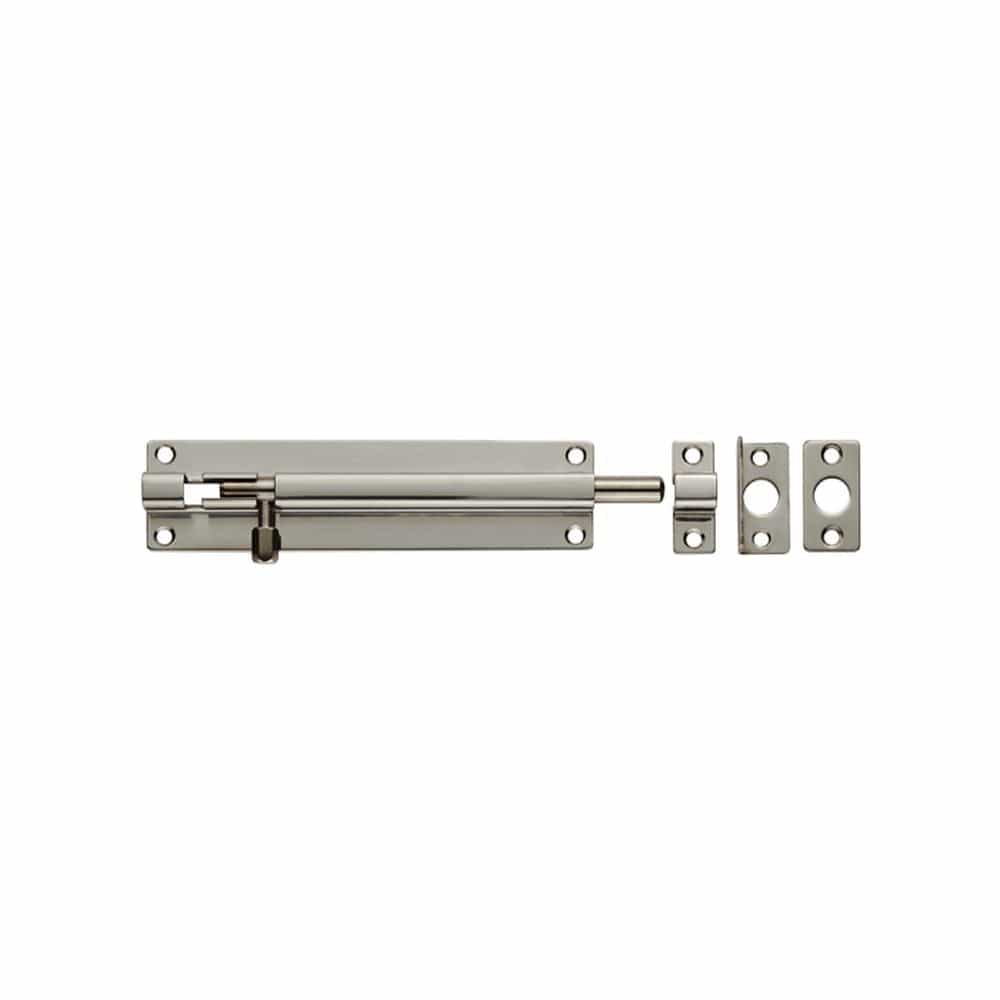 Eurospec Accessories Polished Stainless Steel / Straight Surface Bolts Eurospec - Straight Barrel Bolt - Bright Stainless Steel