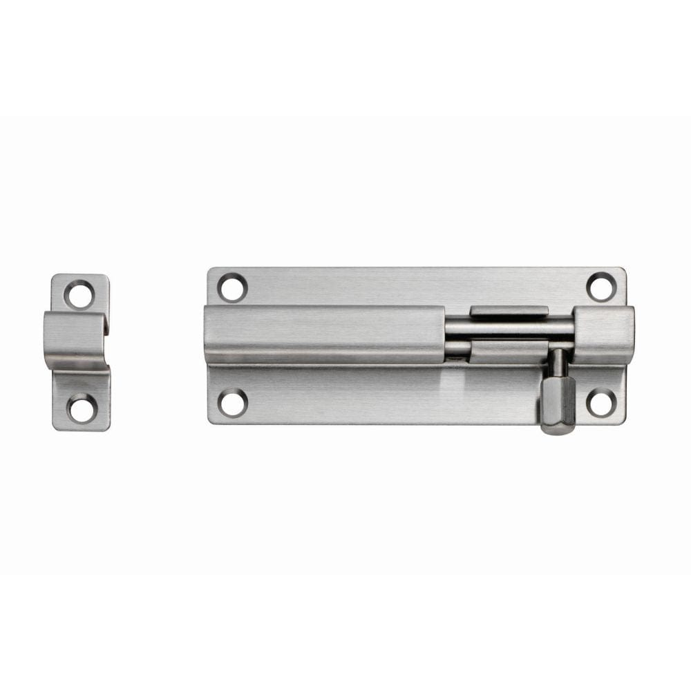 Eurospec Accessories Satin Stainless Steel / Straight Surface Bolts Eurospec - Straight Barrel Bolt - Satin Stainless Steel