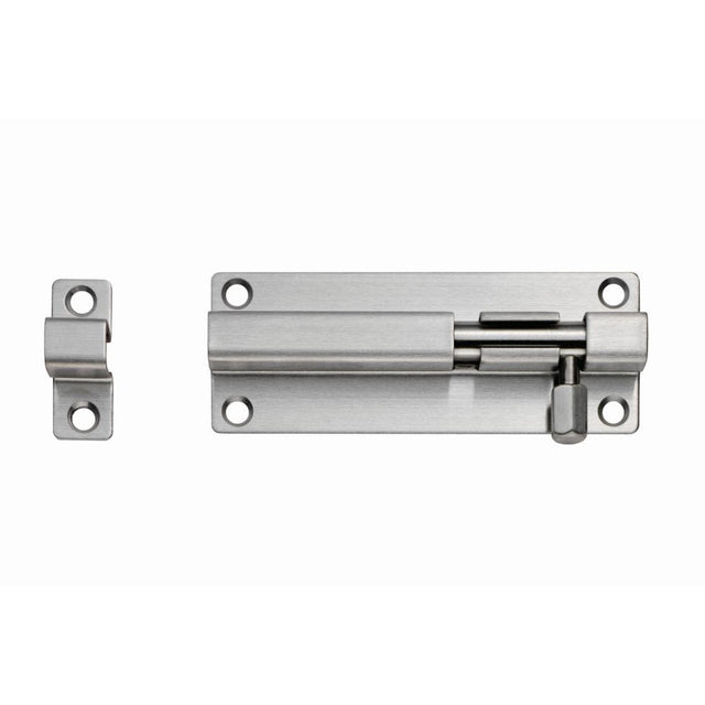 Eurospec Accessories Satin Stainless Steel / Straight Surface Bolts Eurospec - Straight Barrel Bolt - Satin Stainless Steel