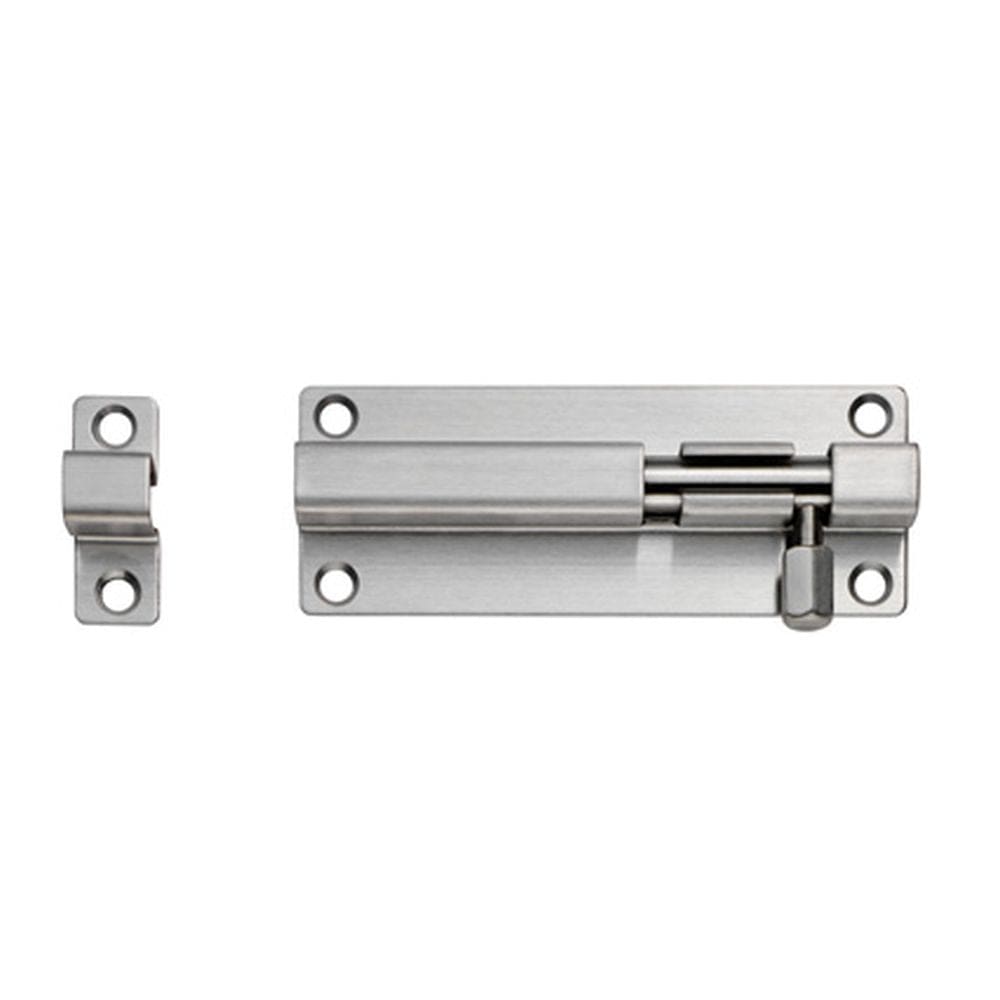Eurospec Accessories Satin Stainless Steel / Straight Surface Bolts Eurospec - Straight Barrel Bolt - Satin Stainless Steel