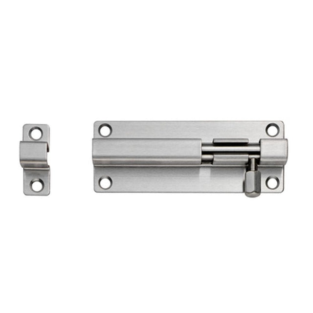Eurospec Accessories Satin Stainless Steel / Straight Surface Bolts Eurospec - Straight Barrel Bolt - Satin Stainless Steel