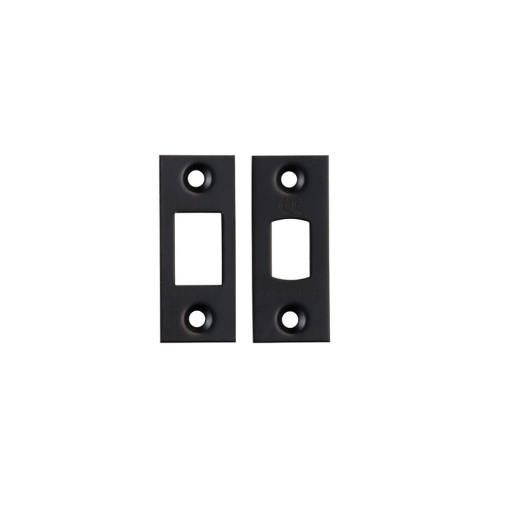 Eurospec Locks & Latches Matt Black / Forend Strike & Fixing Packs Eurospec - Tld Forend & Strike Pack - Matt Black