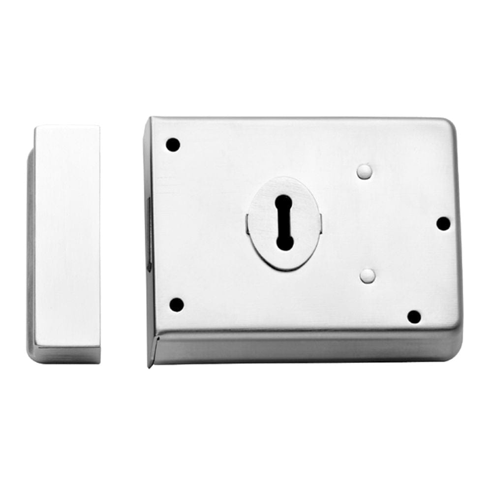 Eurospec Locks & Latches Polished Chrome / Rim Locks Eurospec - Traditional Rim Deadlock - Polished Chrome