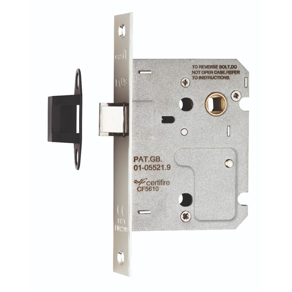 Eurospec Locks & Latches Nickel Plated / Upright Mortice Latch / 3" Eurospec - Upright Latch 76mm - Nickel Plate