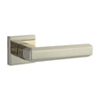 Forme Door Furniture Polished Nickel / Square Rose Forme Alila Designer Lever on Minimal Square Rose - Polished Nickel