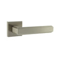 Forme Door Furniture Satin Nickel / Square Rose Forme Alila Designer Lever on Minimal Square Rose - Satin Nickel