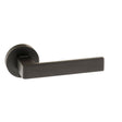 Forme Door Furniture Matt Black / Round Rose Forme Asti Designer Lever on Minimal Round Rose - Matt Black