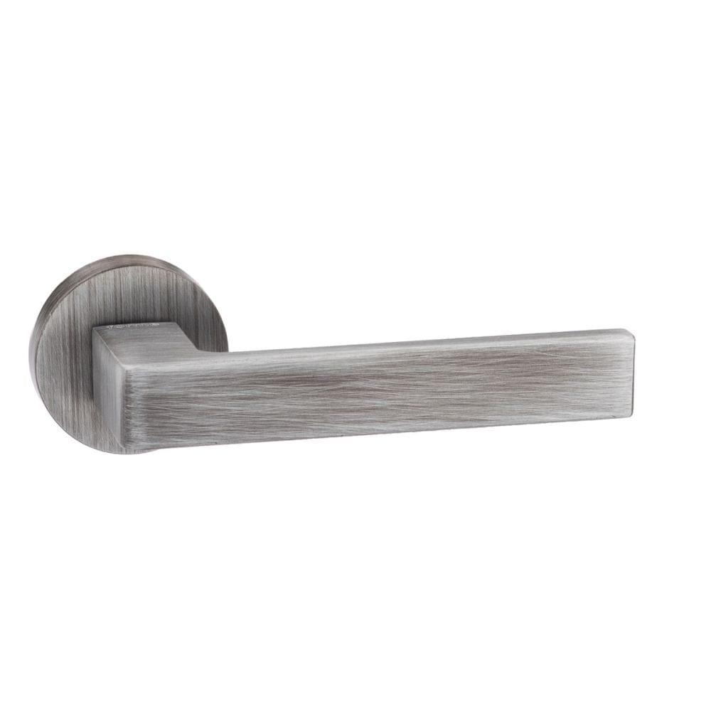Forme Door Furniture Urban Graphite / Round Rose Forme Asti Designer Lever on Minimal Round Rose - Urban Graphite