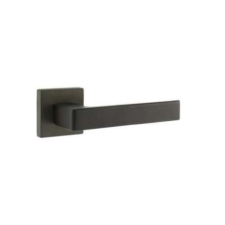 Forme Door Furniture Urban Dark Bronze / Square Rose Forme Asti Designer Lever on Minimal Square Rose - Urban Dark Bronze