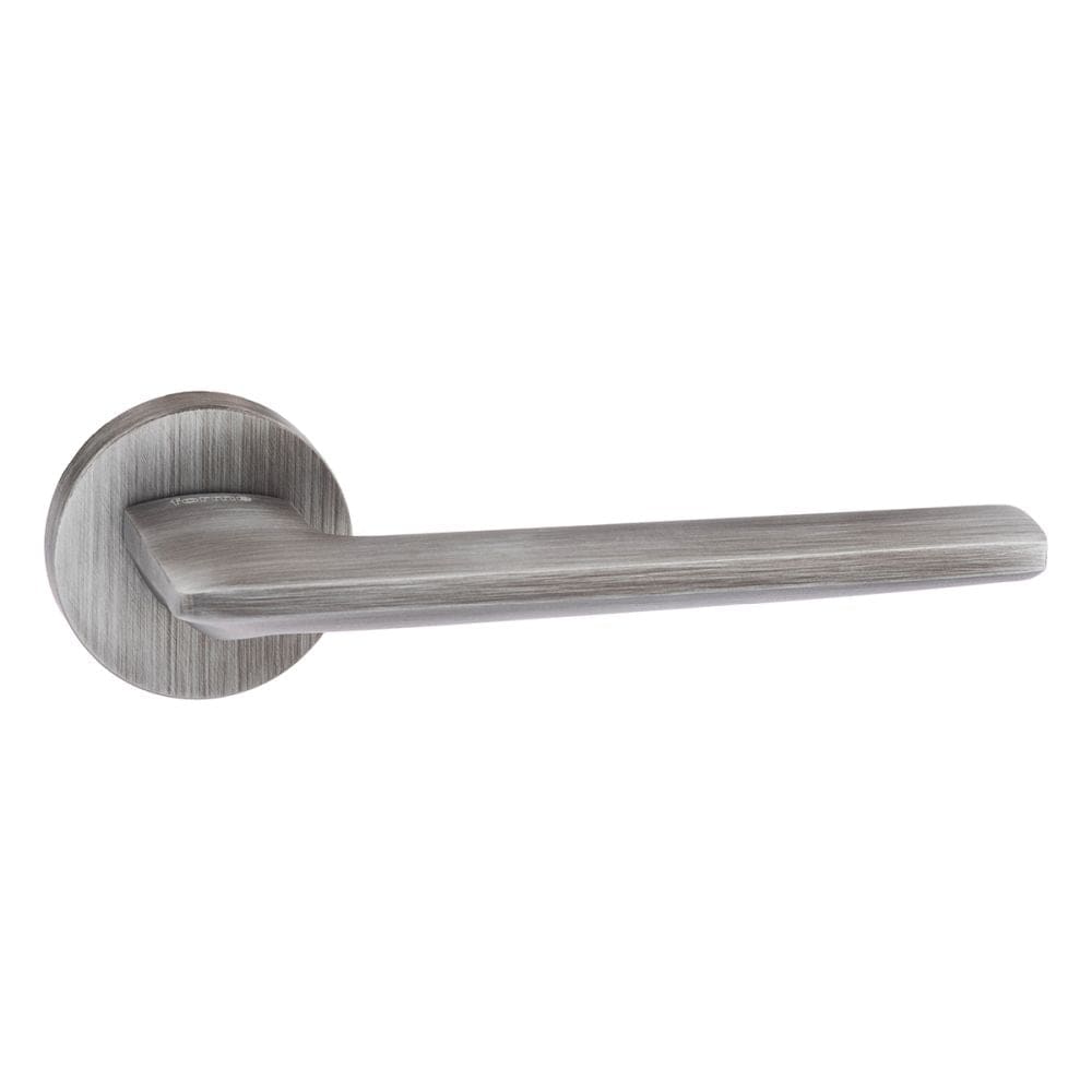 Forme Door Furniture Urban Graphite / Round Rose Forme Boston Designer Lever on Minimal Round Rose - Urban Graphite