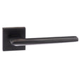 Forme Door Furniture Matt Black / Square Rose Forme Boston Designer Lever on Minimal Square Rose - Matt Black