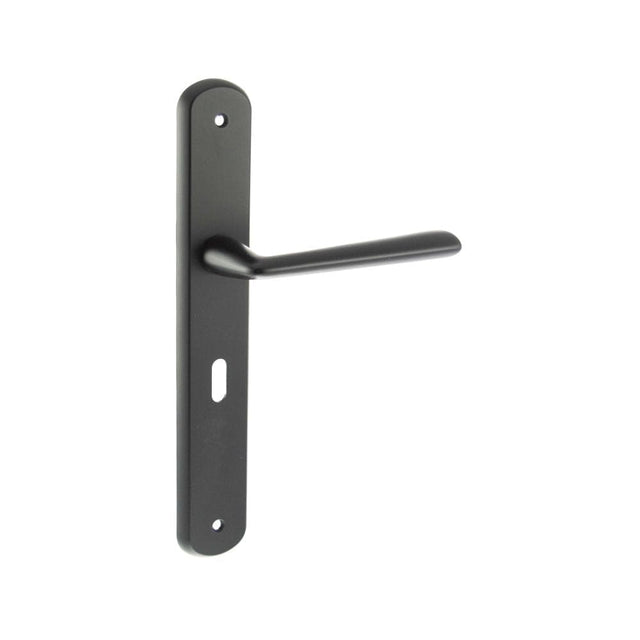 Forme Door Furniture Matt Black / Std. Lock Handles Forme Brigette Solid Brass Key Lever on Backplate - Matt Black