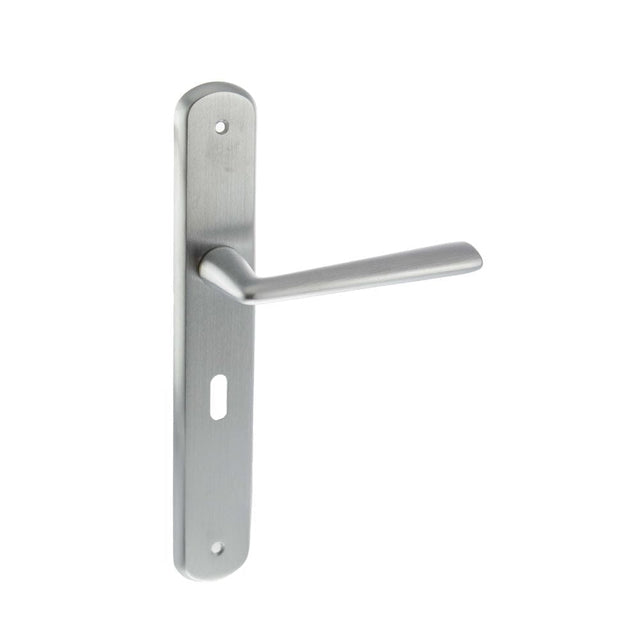 Forme Door Furniture Satin Chrome / Std. Lock Handles Forme Brigette Solid Brass Key Lever on Backplate - Satin Chrome