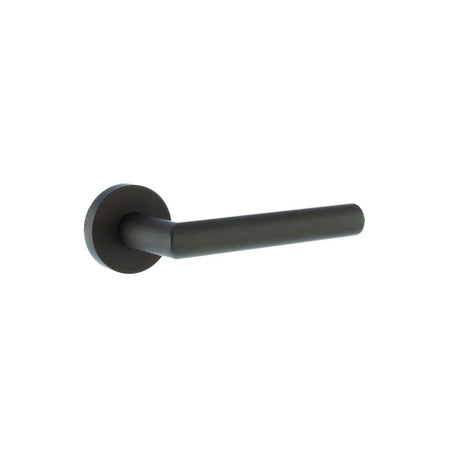 Forme Door Furniture Urban Dark Bronze / Round Rose Forme Elle Designer Lever on Minimal Round Rose - Urban Dark Bronze