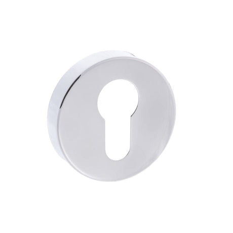 Forme Door Furniture Polished Chrome / Euro Profile Escutcheons Forme Euro Escutcheon on Minimal Round Rose - Polished Chrome