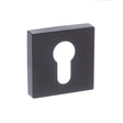 Forme Door Furniture Matt Black / Euro Profile Escutcheons Forme Euro Escutcheon on Minimal Square Rose - Matt Black
