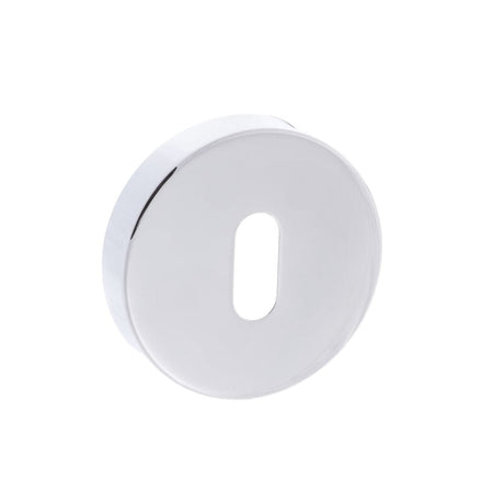 Forme Door Furniture Polished Chrome / Mortice Key Profile Escutcheons Forme Key Escutcheon on Minimal Round Rose - Polished Chrome
