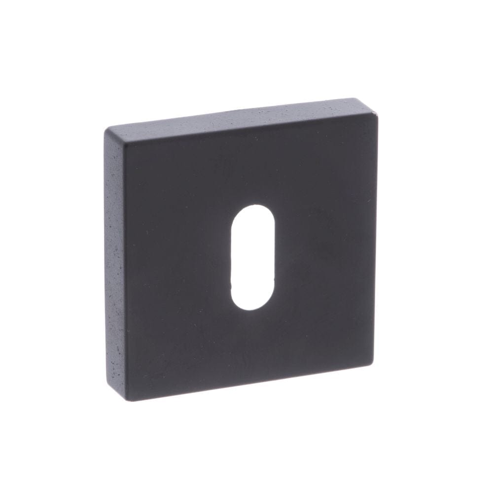 Forme Door Furniture Matt Black / Mortice Key Profile Escutcheons Forme Key Escutcheon on Minimal Square Rose - Matt Black