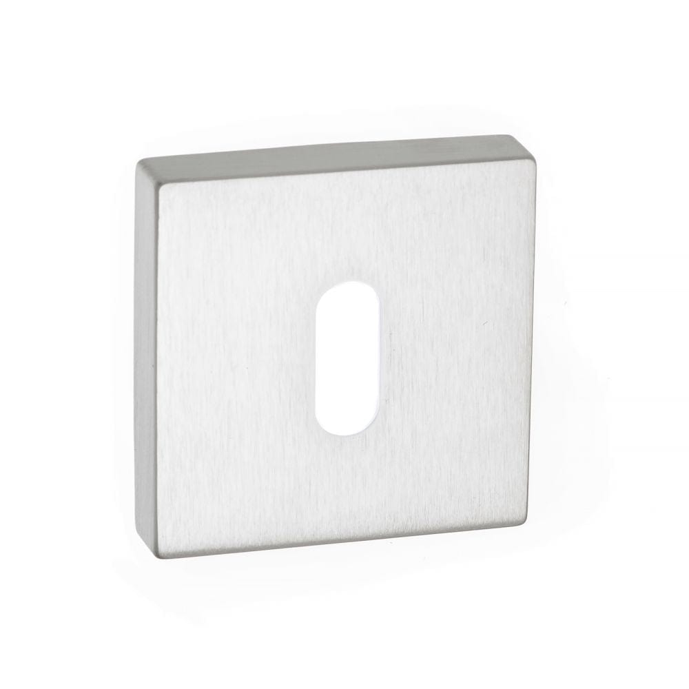 Forme Door Furniture Satin Chrome / Mortice Key Profile Escutcheons Forme Key Escutcheon on Minimal Square Rose - Satin Chrome