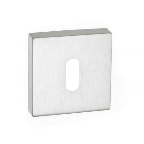 Forme Door Furniture Satin Chrome / Mortice Key Profile Escutcheons Forme Key Escutcheon on Minimal Square Rose - Satin Chrome