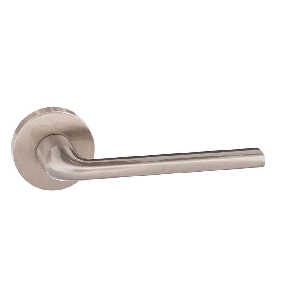 Forme Door Furniture Satin Nickel / Round Rose Forme Milly Designer Lever on Minimal Round Rose - Satin Nickel