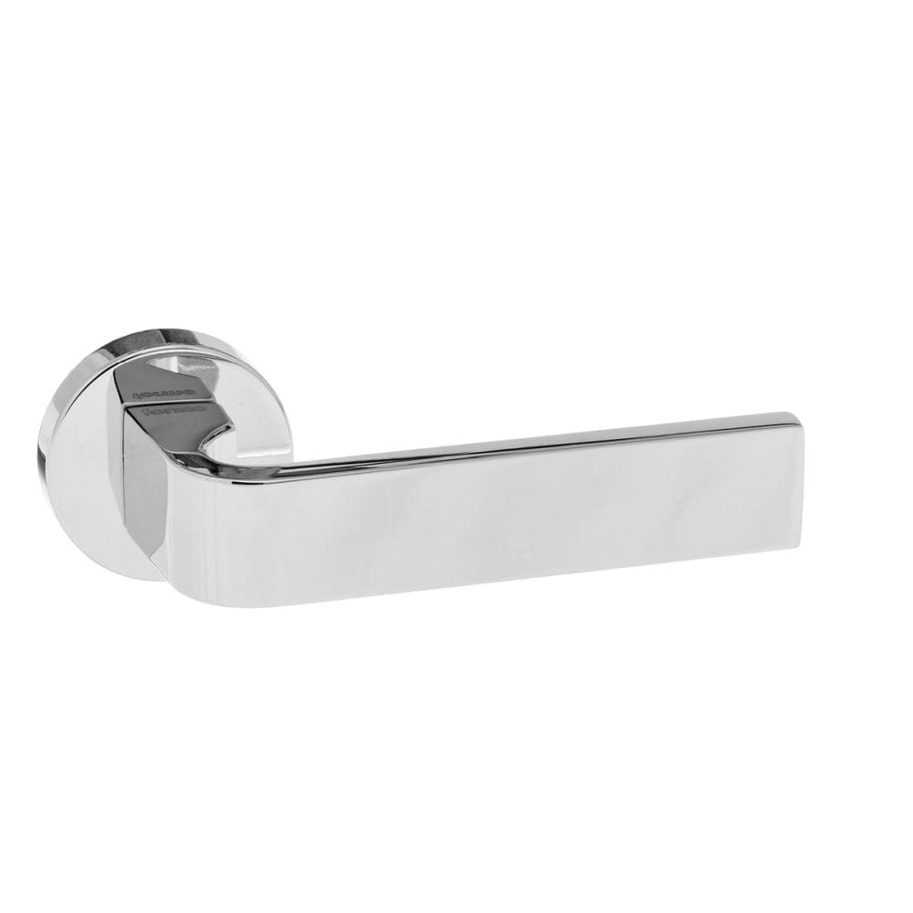 Forme Door Furniture Polished Chrome / Round Rose Forme Monza Designer Lever on Minimal Round Rose - Polished Chrome