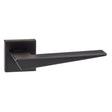 Forme Door Furniture Matt Black / Square Rose Forme Naxos Designer Lever on Minimal Square Rose - Matt Black