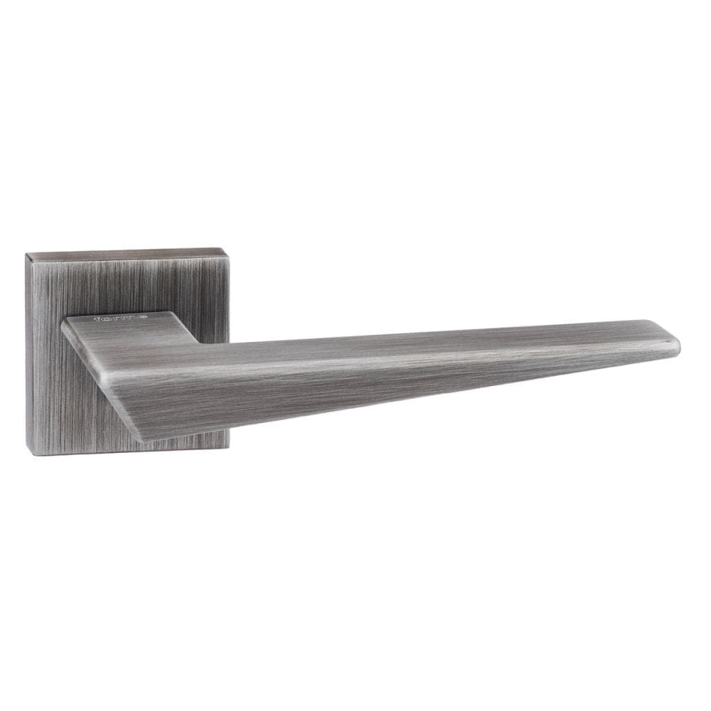 Forme Door Furniture Urban Graphite / Square Rose Forme Naxos Designer Lever on Minimal Square Rose - Urban Graphite