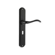 Forme Door Furniture Matt Black / Std. Lock Handles Forme Valence Solid Brass Key Lever on Backplate - Matt Black