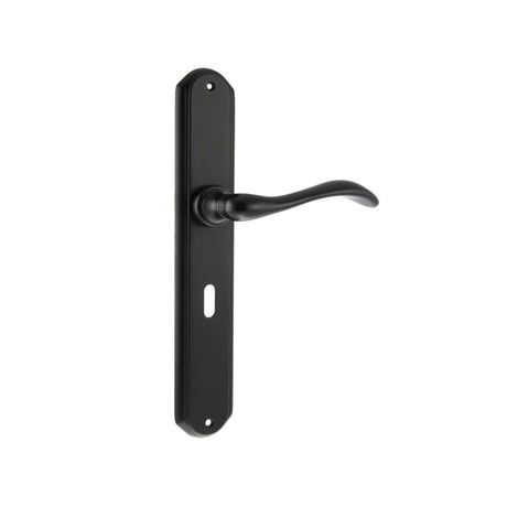 Forme Door Furniture Matt Black / Std. Lock Handles Forme Valence Solid Brass Key Lever on Backplate - Matt Black