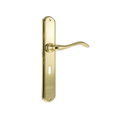 Forme Door Furniture Polished Brass / Std. Lock Handles Forme Valence Solid Brass Key Lever on Backplate - Polished Brass
