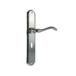 Forme Door Furniture Polished Chrome / Std. Lock Handles Forme Valence Solid Brass Key Lever on Backplate - Polished Chrome