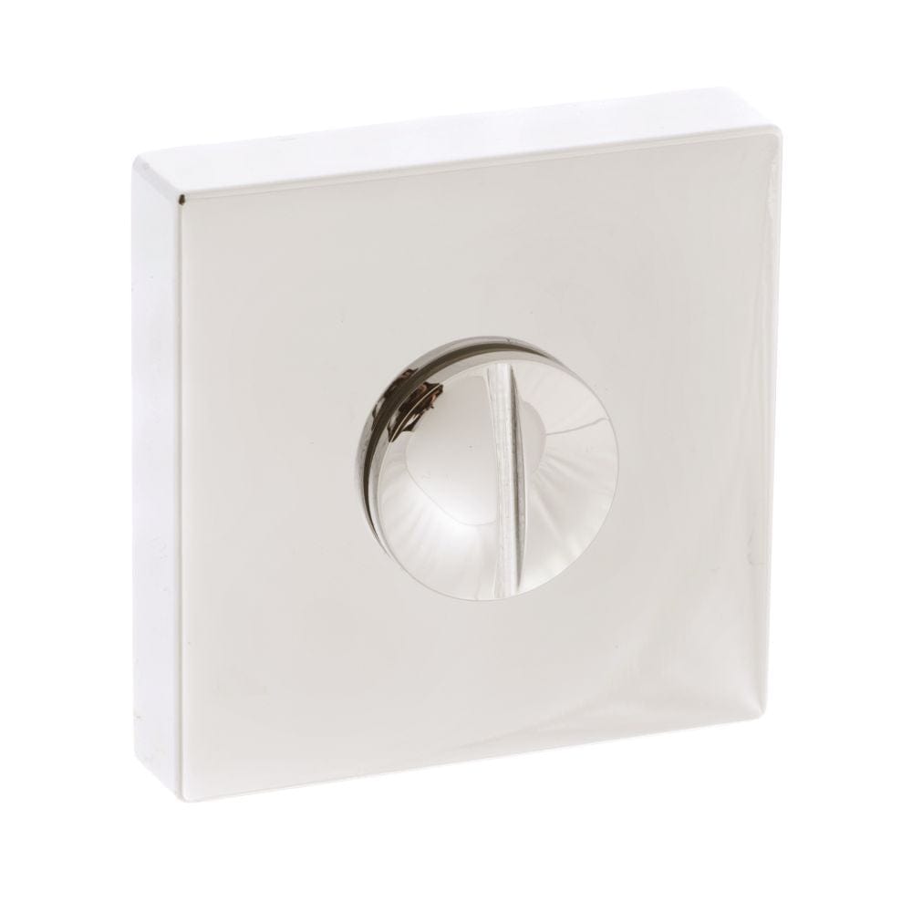Forme Door Furniture Polished Nickel / No Forme WC Turn and Release on Minimal Square Rose - Polished Nickel