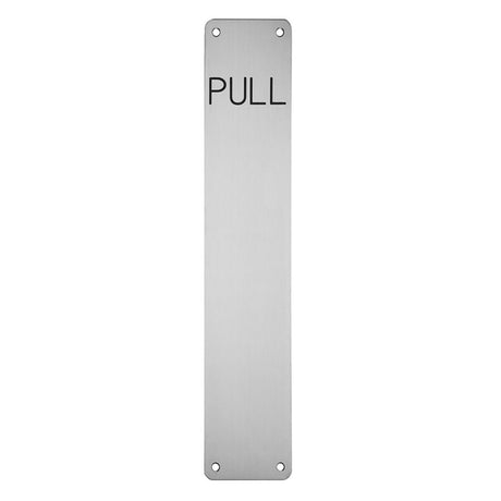 This is an image of a Eurospec - Finger Plate Pull - Satin Stainless Steel that is availble to order from Trade Door Handles in Kendal.