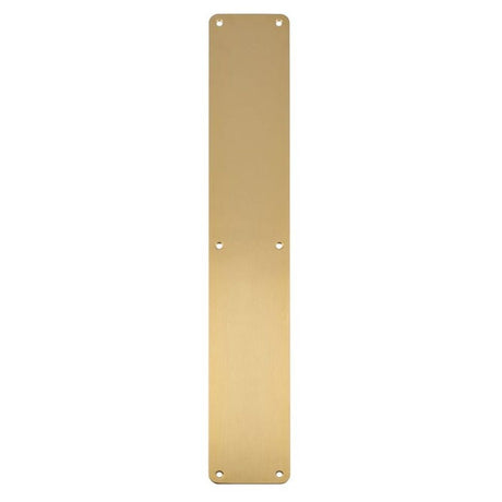 This is an image of a Carlisle Brass - Finger Plate Plain - Satin PVD that is availble to order from Trade Door Handles in Kendal.