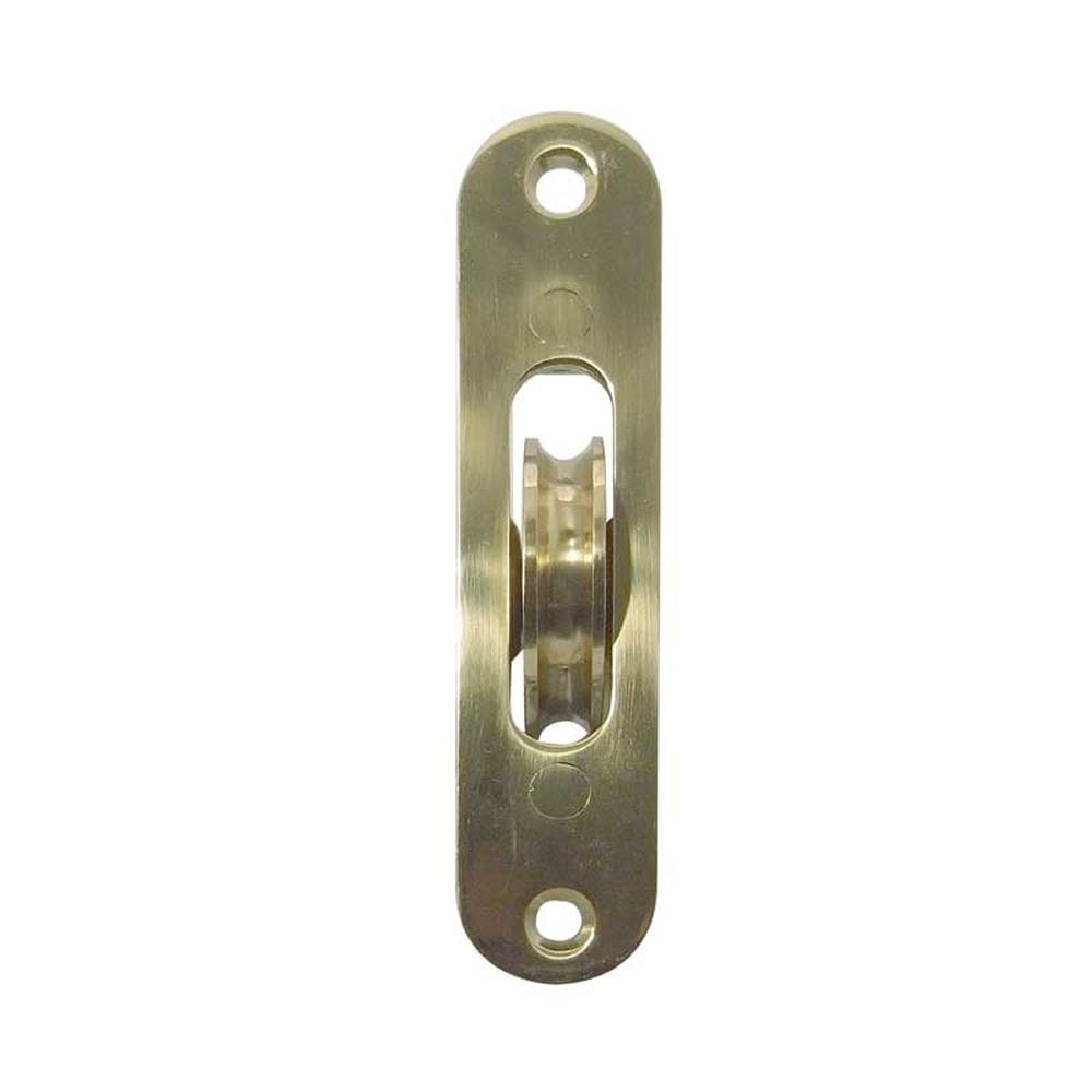 Frelan Hardware Window Furniture Polished Brass / Sash Pulley Frelan - PB Roller Sash Pulley Radius