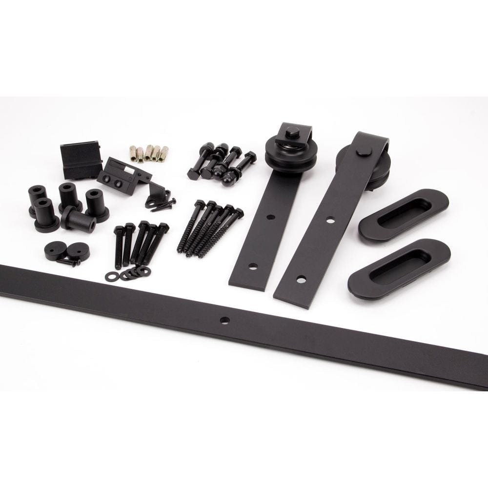 From The Anvil Door Furniture Black / Sliding Door Gear From The Anvil - 100kg Black Sliding Door Hardware Kit (3m Track)