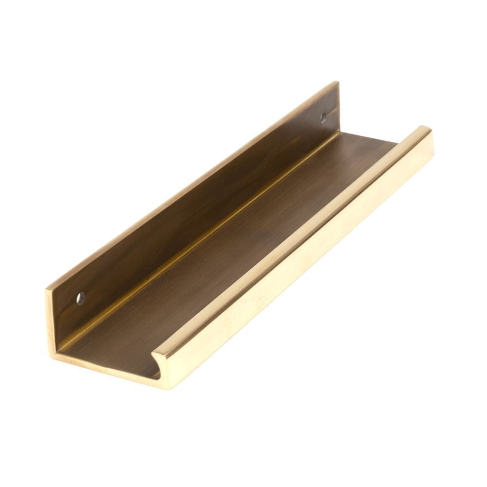 From The Anvil Cabinet Hardware Aged Brass / Edge Pull / 200mm From The Anvil - Aged Brass 200mm Plain Edge Pull