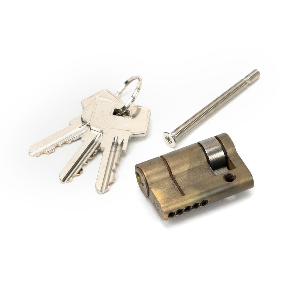 From The Anvil Locks & Latches Aged Brass / Euro Cylinders Single / 35 x 10mm From The Anvil - Aged Brass 35/10 5pin Single Cylinder